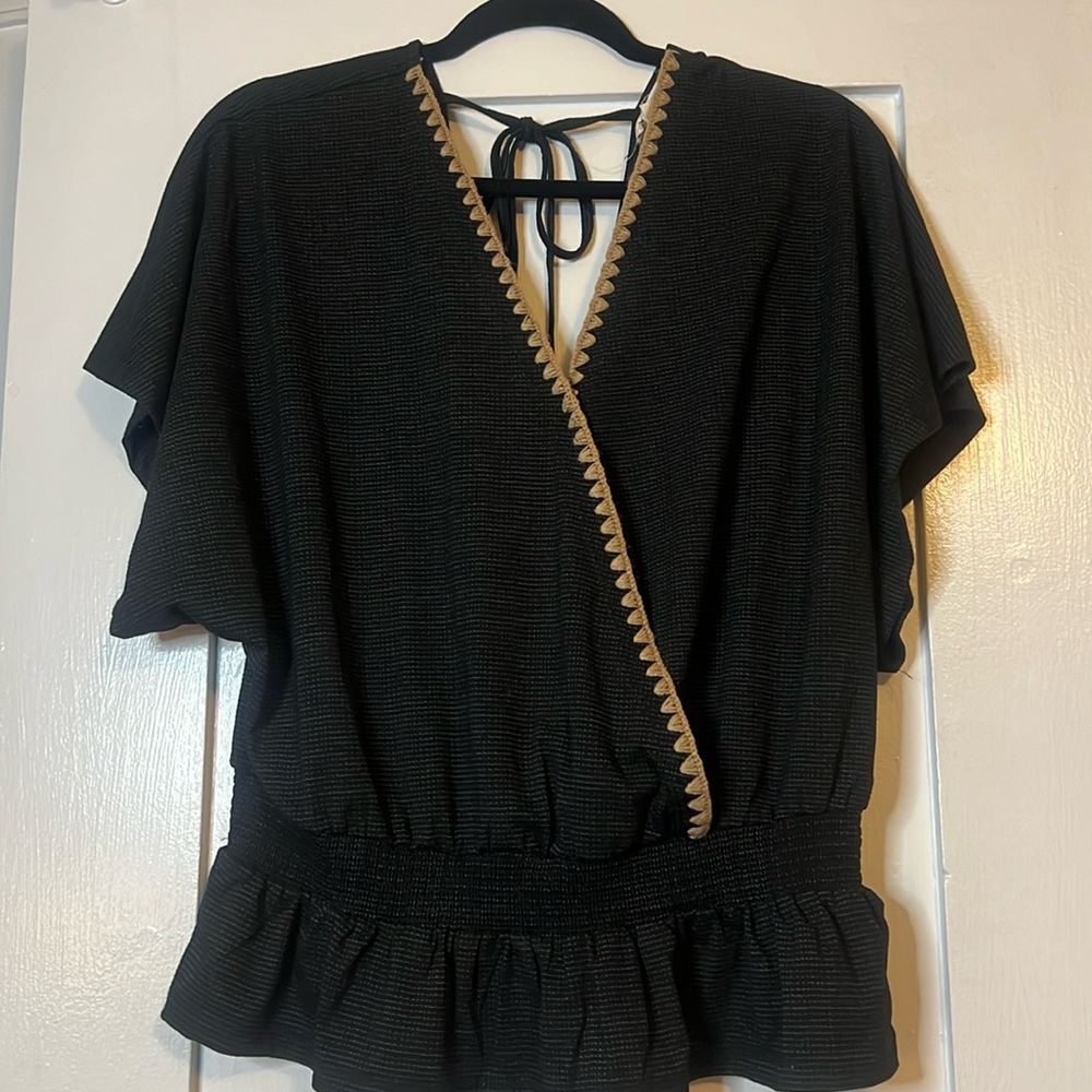 EUC Embroidered Accent Kimono Top